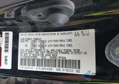 2022 Toyota Tacoma Sr5 V6 from USA, damaged, VIN 3TYCZ5AN6NT070556